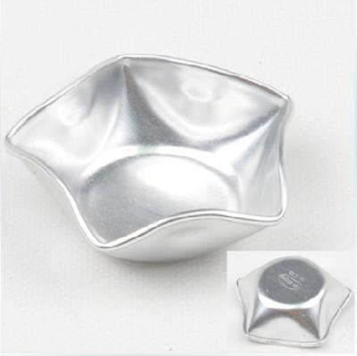 China Aluminum Alloy Star Shape Cupcake Cake Biscuit Mold Viable Anodized Pudding Mold Tin Baking Tool for sale