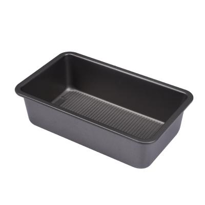 China 0.8MM Thickened Corrugated Bottom Toast Pans Rectangular Non-Stick Cake Viable Baking Mold for sale