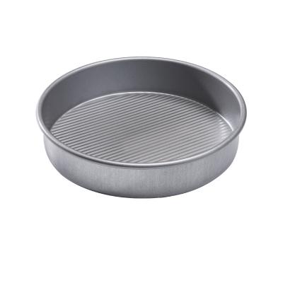 China Sustainable New Arrival Corrugated Toast Pans Round Non-Stick Cake Pans Heavy Duty Aluminum Baking Tray for sale