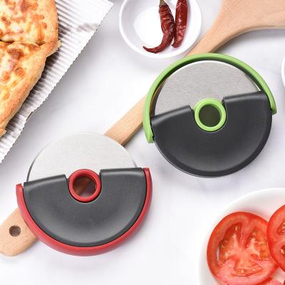 China New Design Stainless Steel Wheel Cutter Knife Dough Detachable Round Pizza Slicer Cutter Workable for sale