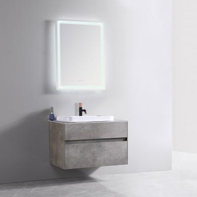 China 800 mm waterproof plywood LED style mirrormodern bathroom cabinet for sale