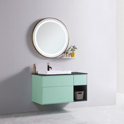 China Waterproof Commercial Wall Hung LED Mirror Bathroom Vanity For Hotel Project for sale