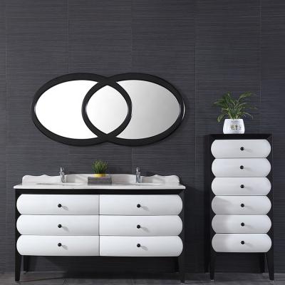 China 58 Inch Modern Style Bathroom Cabinet Water Resistant Wood Vanity WTS1840 for sale