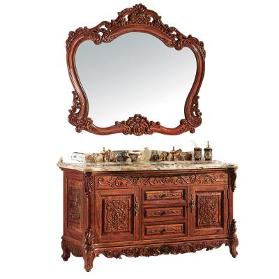 China Allen Roth Antique Double Basin Cabinet Double Basin Water Proof Design Luxury Bathroom Vanity With Storge Cabinet for sale