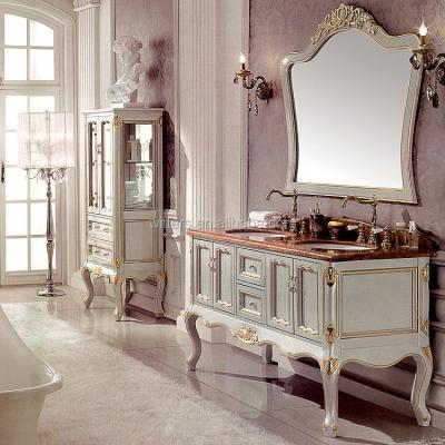 China 2016 New Arrival CLASSIC Luxury Bathroom Vanity Solid Wood Bathroom Cabinet for sale