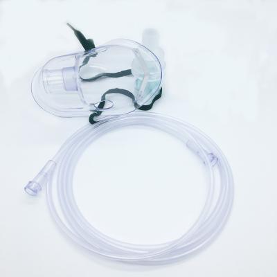 China Medical Grade PVC/PP/PE/ABS High Flow Aerosol Outlet Nebulizer Bottle 6cc Nebulizer Mask With 7ft Tube for sale