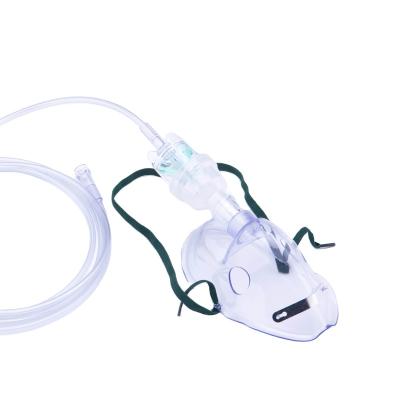 China Medical Grade PVC/PP/PE/ABS High Flow Aerosol Outlet and Bottom Residual Volume Nebulizer Bottle 6cc Oxygen Nebulizer Mask for sale