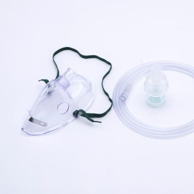 China Medical Grade PVC/PP/PE/ABS Nebulizer Mask High Flow Aerosol Outlet and Bottom Residual Volume Nebulizer Bottle 6cc Oxygen Nebulizer Mask for sale