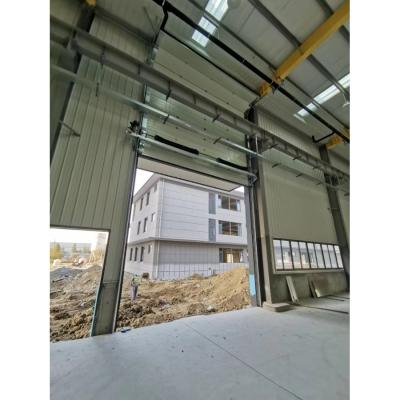 China Hear Aircraft Warehouse Automatic Insukation Folding Hangar Fireproof Steel Industrial Sliding Door for sale