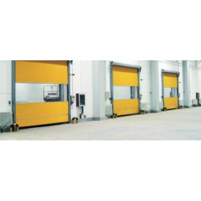 China High Cycle Using Application Flexible PVC Plastic Fabric Roller Shutter Stacking Transparent High Speed ​​Door for sale