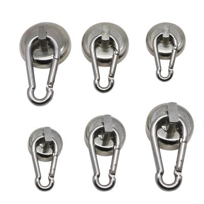 China Industrial Strong Snap Magnetic Hook Carabiner Neodymium Pot Magnet Heavy Duty Neodymium Pot Magnet for sale