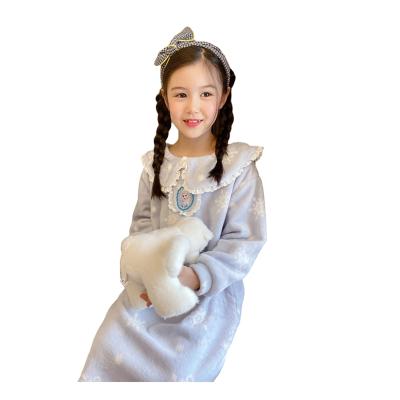 China Cute Soft Girl Cartoon Soft Children Nightgown Pajamas Kids Nightgown For Winter for sale