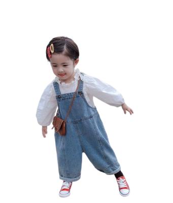 China Breathable Cheap Price Hot Sale Customized Sustainable Blue Kids Clothes Girls Jeans for sale