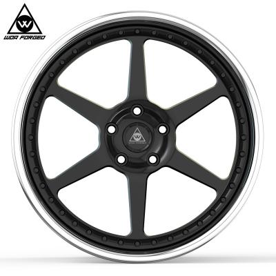 China Lightweight WOA FORGED 6 Spoke OEM Wheel 18 19 20 21 22 Inch 5x112 5x120 5x114.3 3 Piece Car Forged Wheel Rim for sale