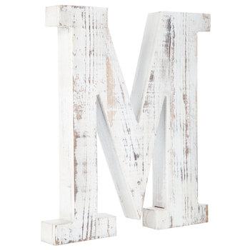 China American Whitewash Letter Wood Wall Decor - M for sale