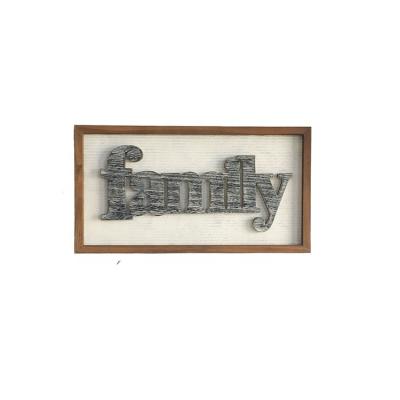 China American Style Wooden Rectangular Wall Signs with Metal 