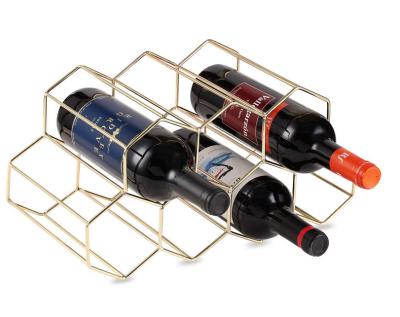 China Sustainable Countertop Free-Rack Wine Storage Rack Wine Display Rack for sale