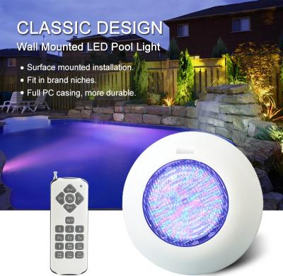 China New Product 18W 24W 35W Underwater Submersible IP68 RGB Multi Color Swimming Pool Saltwater LED Pool Light for sale