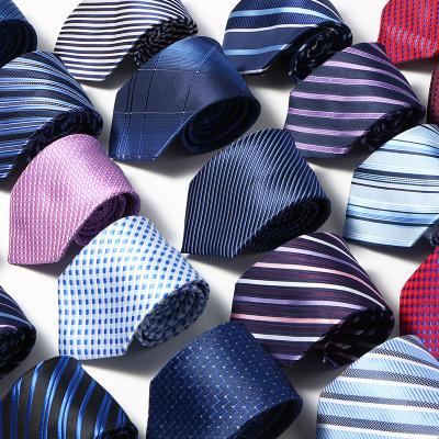 China Fashion Casual Wedding Party Business Suits Slim Casual Solid Color Men's Adult Ties Polyester Bar Neck Ties for sale