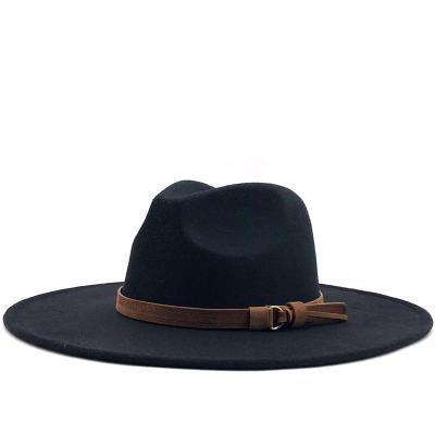 China 007 Casual White Wool Felt Western Spanish Texas Ranger Flat Brimmed Cowboy Men Party Colorful Cashmere Hats for sale