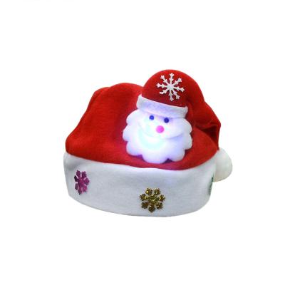 China 2022 New Year Decorations Soft Cute Lightweight Adult Cute Santa Claus Knit Felt Hat Christmas Snowman Deer for sale