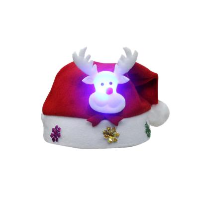 China Cozy Fashionable Cozy Party Decoration Christmas Accessory Hats with Lights for Adults and Kids for sale