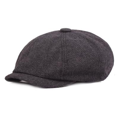 China European and American hot fashion colorful men's solid color style high quality custom cotton beret and American hats for sale