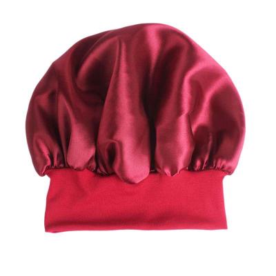 China Eco-friendly Simple Silk Africa Ankara Bathroom Silk Trimmed Hood Scrunchie Nightcap For Women Men Nightcap Head Cover for sale