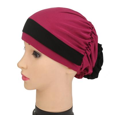 China Beanie Women Ladies Muslim India Hijab Cap Floral Turban Islamic Stretch Chemotherapy African Hat Eco-Friendly Cap for sale