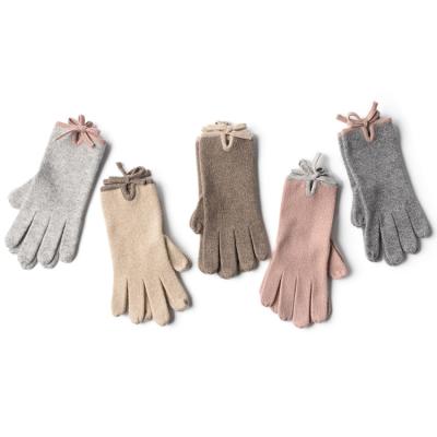 China Knitting 2021 Women Winter Adult Keep Warm Thick Cycling Driving Fashion Knitted Outdoor Elastic Full Finger Gloves for sale