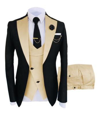 China 3 Piece Summer Polyester Plus Size Anti-Wrinkle Custom Bespoke Slim Single Breasted Fit Arket Blazer For Men Suit for sale