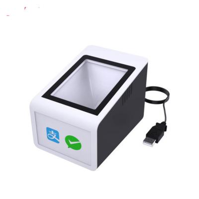 China ABS+PC Smart Box Office Mobile Payment Support Code Handsfree QR Recognition 1D 2D QR Payment Scanner for sale