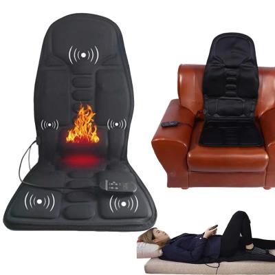 China Portable Back Neck Waist Full-body Product Infrared Massage Therapy Heated Massage Vibrator Cushion Seat Car Home Office Electric Massage for sale