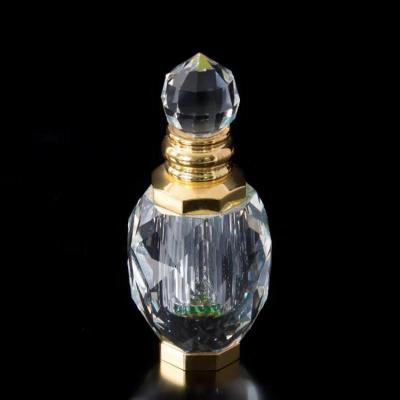 China Europe 3ml Custom Cut Crystal Clear Perfume Bottle for sale