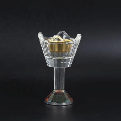 China Mini incense incense indian crystal brass oud glass censer without cover for sale