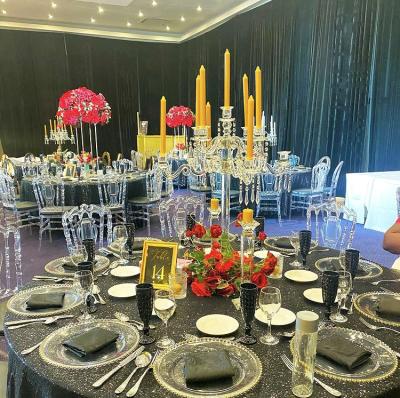 China Fashionable European Grand Wedding Crystal Candelabra Centerpieces For Sale 9am Candlebra for sale