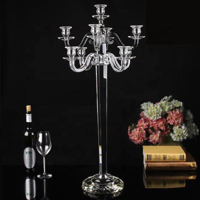 China European Wholesale K9 Centerpieces Wedding Votive Crystal Candelabras for sale