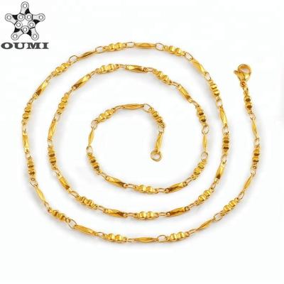 China Trendy Necklace 18K Gold The Latest Fashion Stainless Necklace Gold Necklace for sale