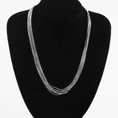 China Thin Silver Stainless Steel Bib Snake Steel Necklace OUMI Fine Necklace Jewelry Stainless for sale