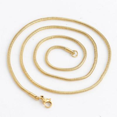 China CLASSIC Original Factory Small Stainless Steel 18k Gold Round Snake Chain for sale