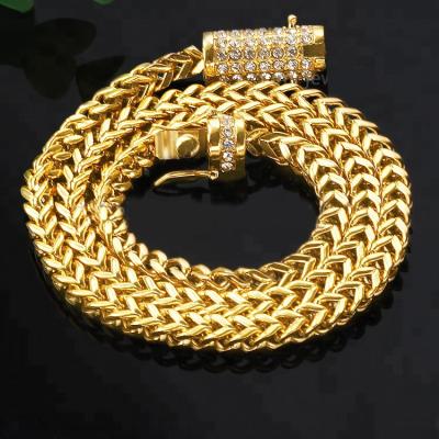 China FASHIONABLE Wholesale Franco Stainless Steel New 24kt Gold Jewelry Fashion Chain Design For Men for sale