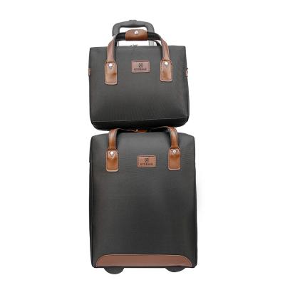 China Large Capacity Selling PU Leather Suitcase Travel Luggage Set Travel Trolley Durable Hot Waterproof Luggage Bag Waterproof Suitcase for sale