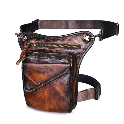 China Genuine Leather Fashion Fanny Pack Belt Bag Bum Casual OEM Retro Men Water Proof Waterproof Waist Pack for sale