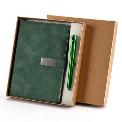 China Notebook and Pen Corporate Gifts Business Gift Set New Product Ideas 2021 New Product Wax Strap Buckle Correction Promotional Sets A5 for sale