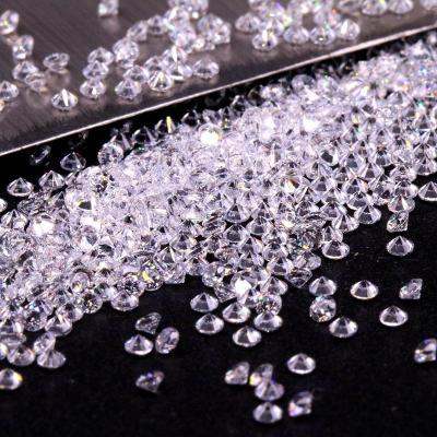 China High Quality White CZ 1.25mm Loose Gems Zircon Jewelry 5A Round Loose Stone Used For Jewelry Inlay for sale