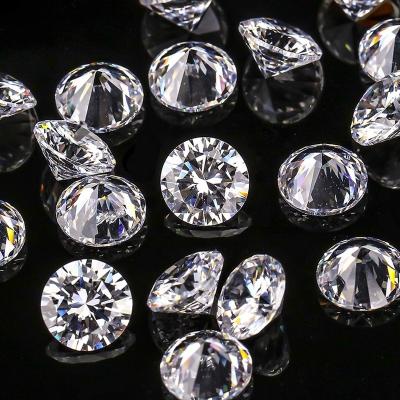 China High Quality White CZ Shiny Loose Gems 3.0-4.75mm Color Set Or Round Fire Cut Zircon Stone Loose Stone Used For Jewelry Inlay for sale