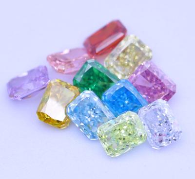 China Wholesale good quality OCT cushion crushed ice cut zircon loose color or stone set. JiangTong Fire Loose CZ Gems Various Colors for sale