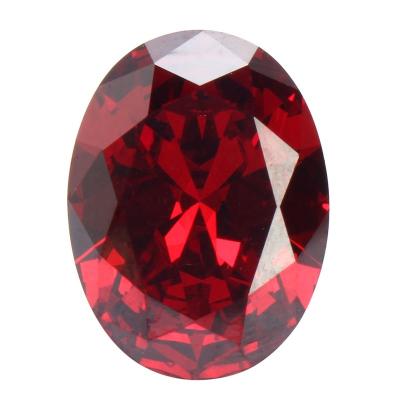 China Fire Wholesale 3A Grade Color Set or OVAL Cut Synthetic Ruby Corundum Ruby Red Stone Used For Jewelry Inlay for sale