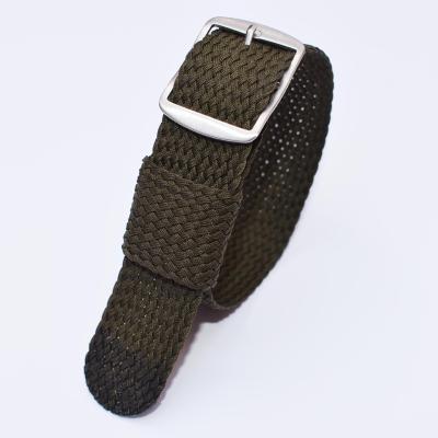 China Green 20mm 22mm Soft Nylon Fashion New Design NATO Leisure Watch Band Nylon Braided Watch Strap for sale