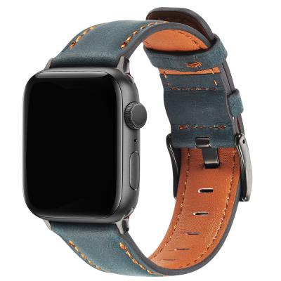 China Watch Bands 40mm/44mm High Quality Genuine Leather Sports Strap Watch Band 38mm/42mm For Apple Watch Series 1/2/3/4/5/6/SE for sale